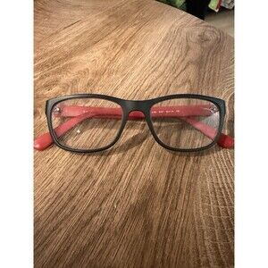 Ralph Lauren Polo Eyeglasses PH 2153 5247 Matte Black/Red Square Frame 53-18 145